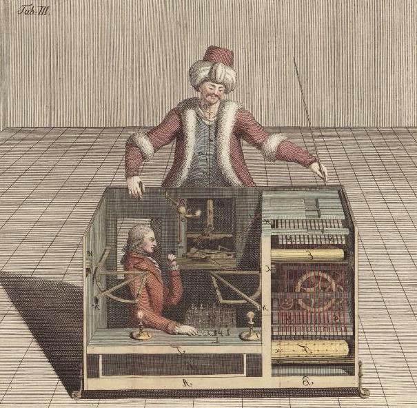 vintage image of the mechanical Turk automaton